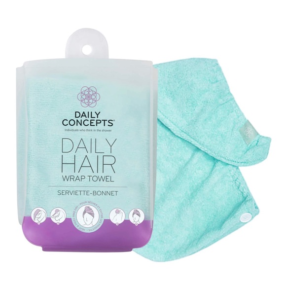 🌸DAILY CONCEPTS - DAILY HAIR TOWEL WRAP in TEAL 🌸 - Picture 4 of 4